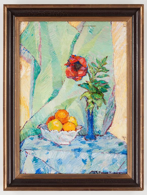 Einar Forseth, Still life with fruit bowl.
