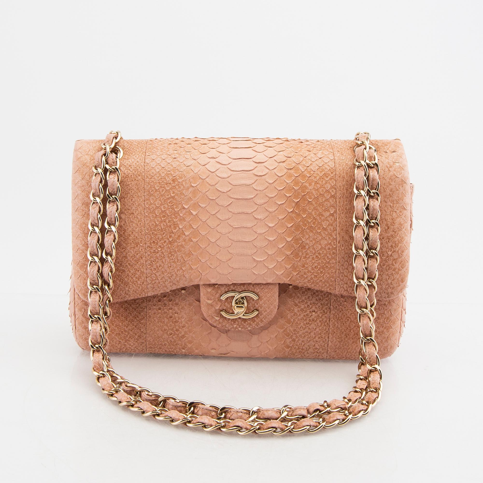 Chanel "Timeless/Classique python crossbody".