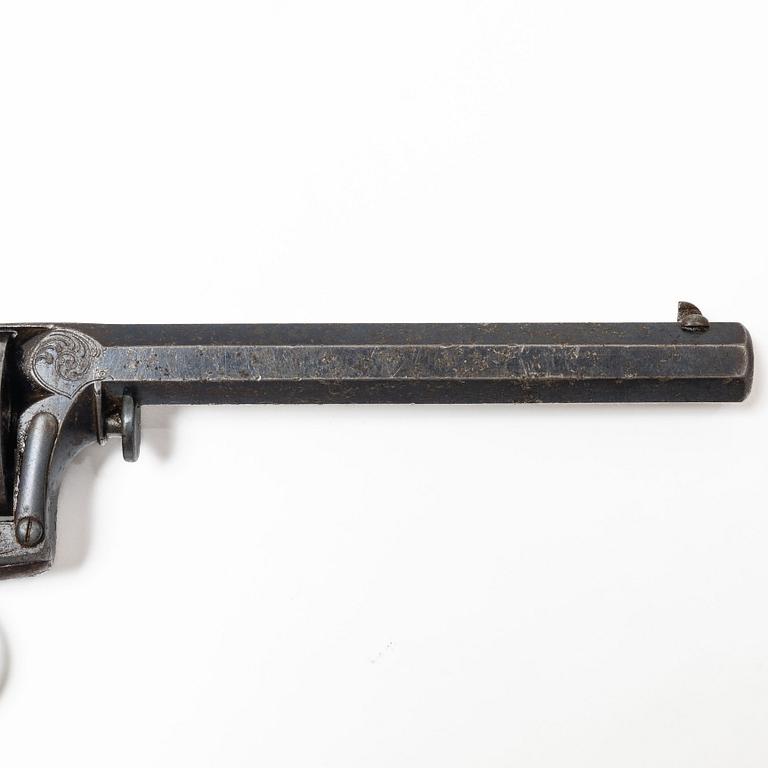 Slaglåsrevolver, brittisk  Deane, Adams & Deane. 1800-talets mitt.