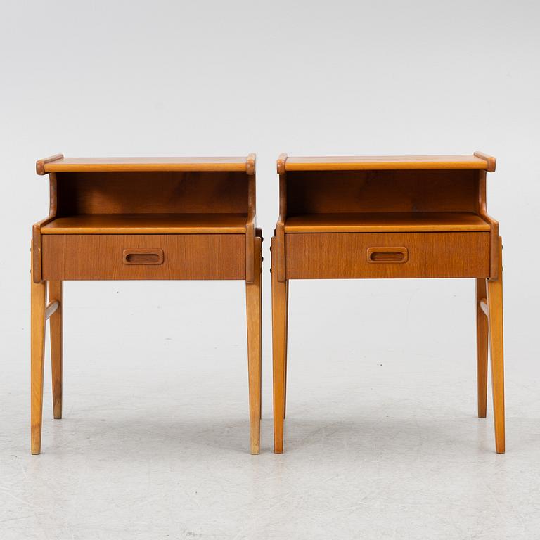 A pair of bedside tables, 1950s.