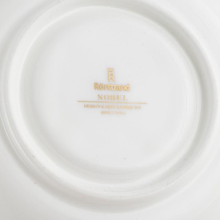 Karin Björquist, twelve "Nobel" coffee cups with saucers and with teaspoons, Rörstrand, Sweden.
