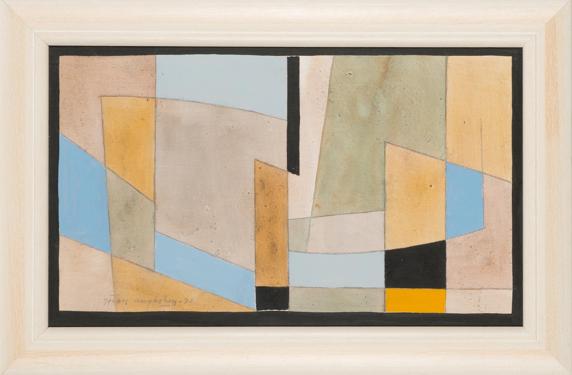 Göran Augustson, akryl på pannå, signerad och daterad -98.