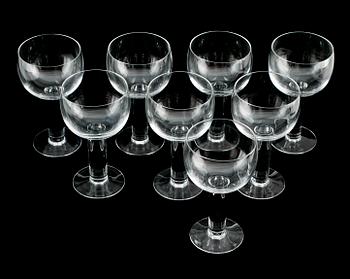 ÖLGLAS, 8 st, "Kolonn", Gunnar Cyrén, Orrefors.