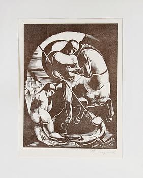 PARTI GRAFIK, ca 30 delar. Bla Einar Jolin, Sven X:et Erixon och Nils Wedel.