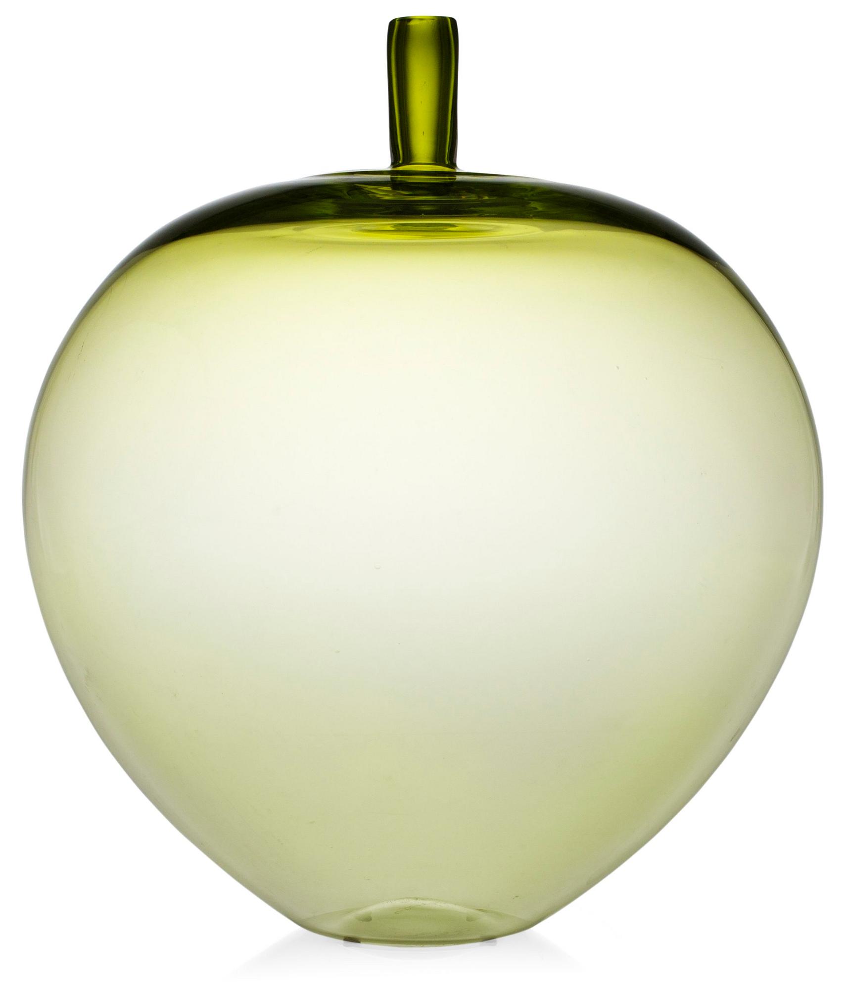 An Ingeborg Lundin glass vase, "Äpplet", Orrefors.