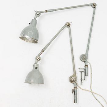 Industrilampor, ett par, PeFeGe, 1900-talets mitt.