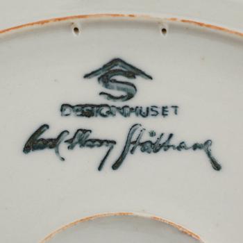 Eleven pieces of stoneware from the 1970s, designed by Carl-Harry Stålhane for Designhuset.