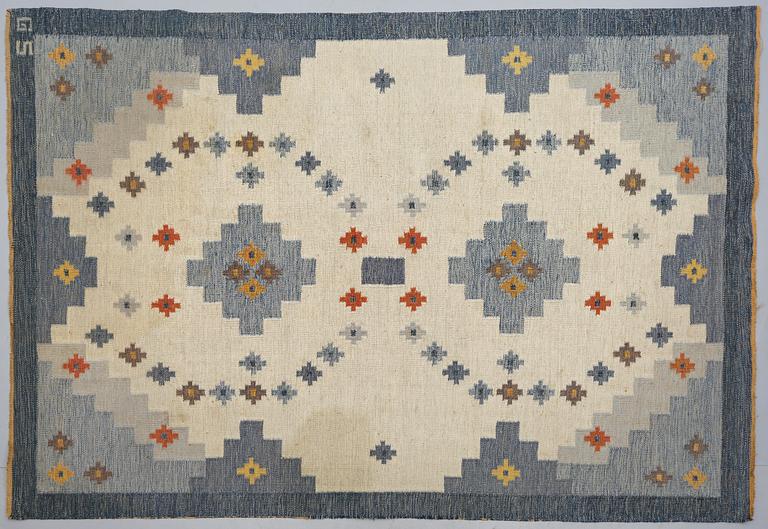 MATTA, rölakan, monogramsignerad GS. 1900-talets andra hälft. 249 x 175 cm.