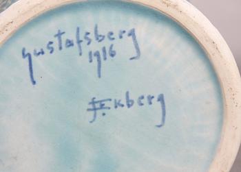 VAS, jugend, Josef Ekberg, Gustafsberg. Sign o dat 1916.