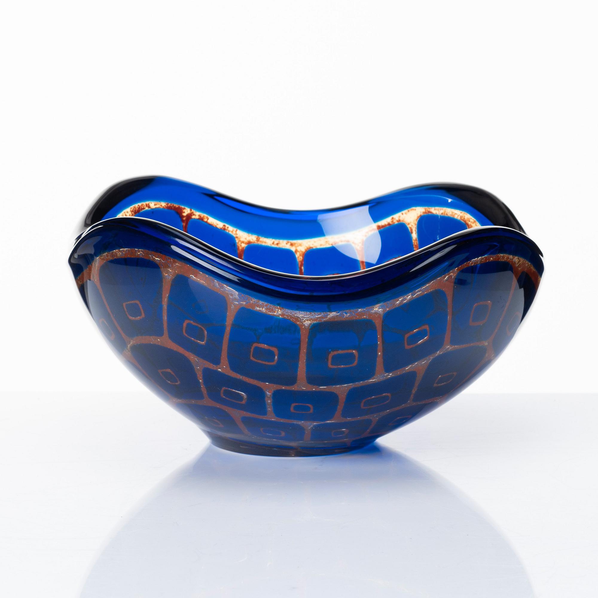 Sven Palmqvist, a "Ravenna" glass bowl, Orrefors, Sweden 1968.