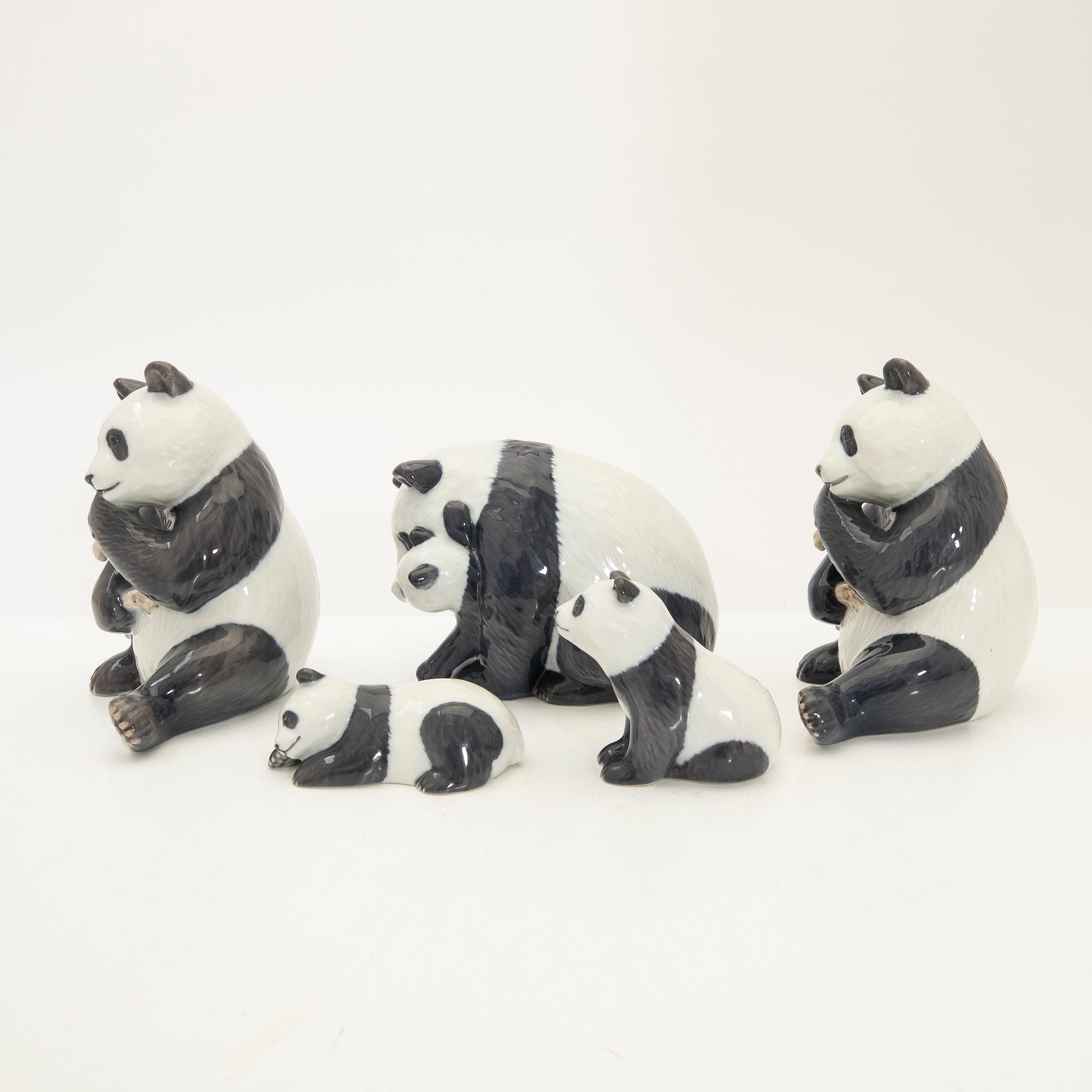 Allan Therkelsen, figuriner, 5 delar, Royal Copenhagen, Danmark, 1990-tal.