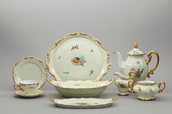 KAFFESERVIS, 32 delar, porslin, "Pompadour", Rosenthal.