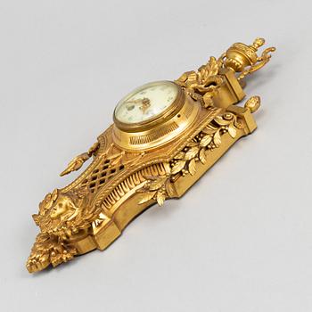 A Japy Frères bronze wallclock, around the year 1900.