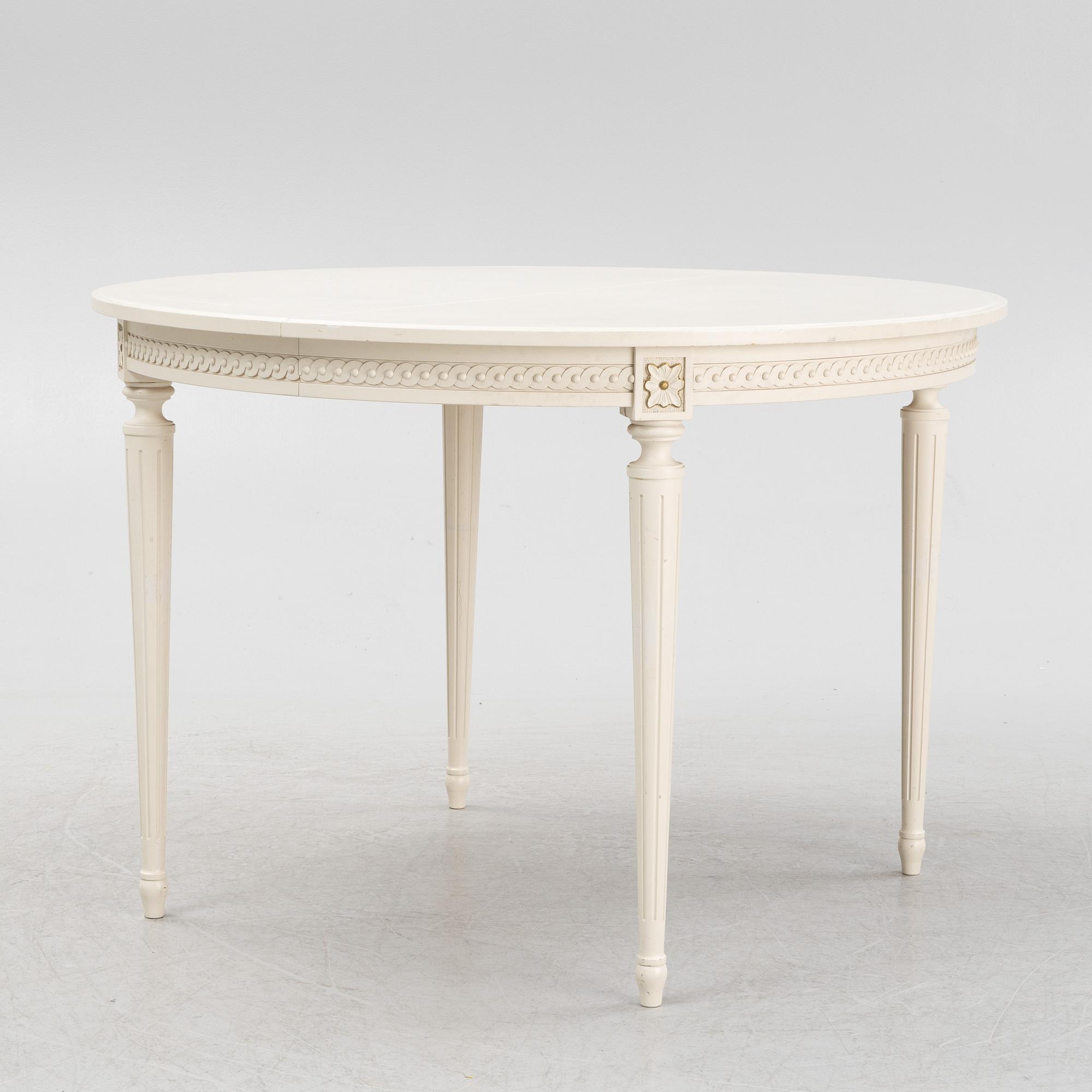 A Gustavian Style Dining Table, second half of the 20th century.