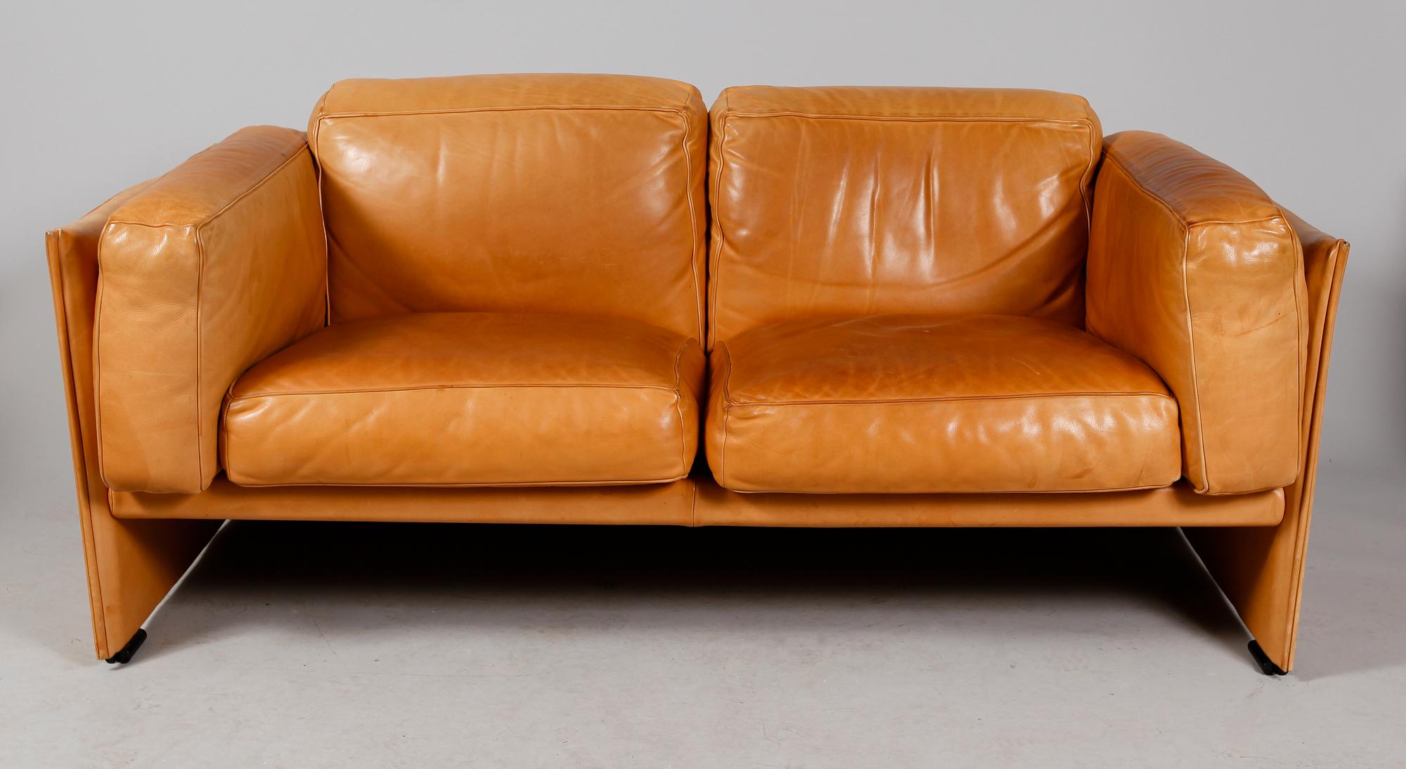 SOFFA OCH FÅTÖLJ, 2 del, "Duc", Mario Bellini, Cassina, Italien.