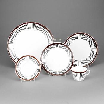 SERVISDELAR, 30 delar, porslin, "Spisa Ribb", Stig Lindberg, Gustavsberg.