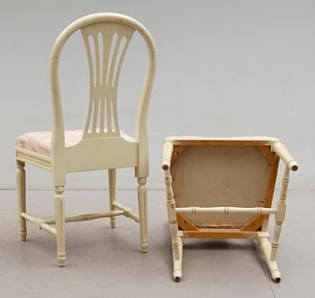 STOLAR, 8 st, gustaviansk stil, 1900-talets andra hälft.
