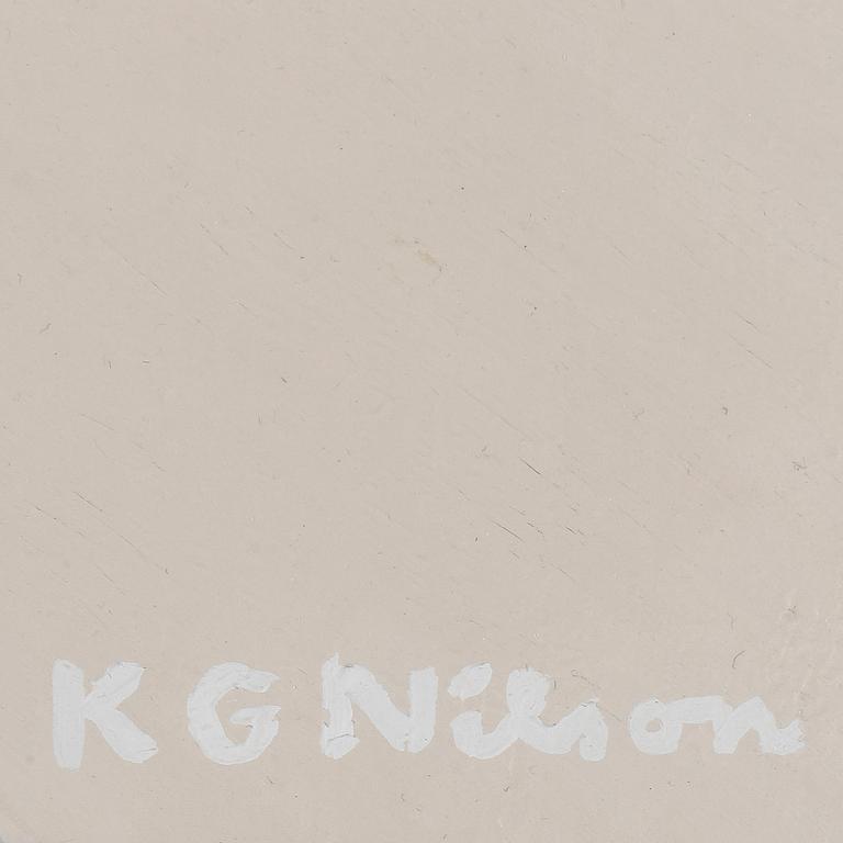 KG NILSON, olja på träpannå, "Kilroy was here". Signerad K G Nilson.