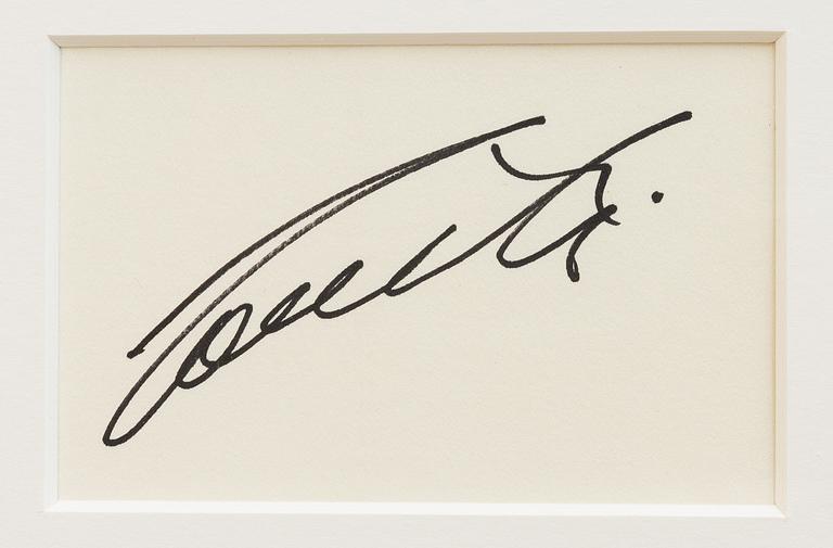 Autographs, Niki Lauda and Clay Regazzoni.
