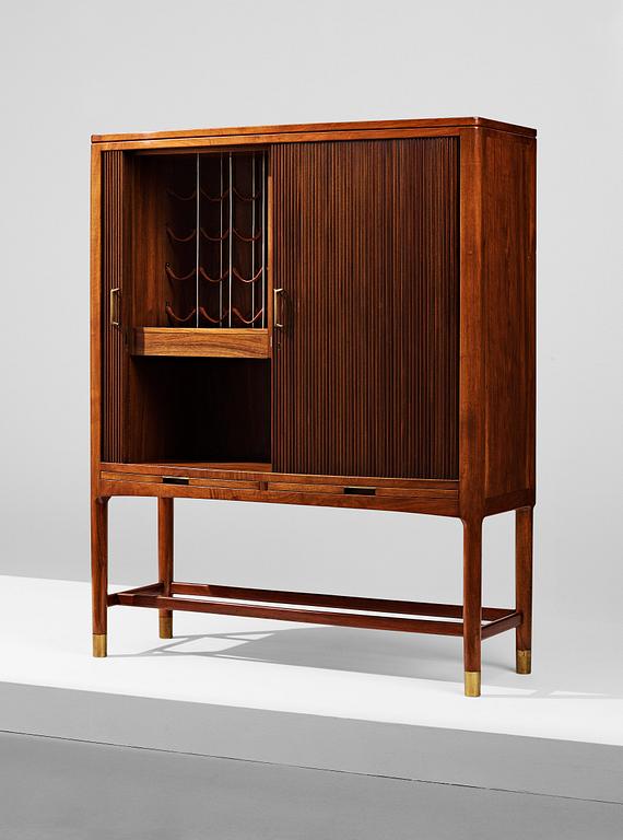 HANS J WEGNER, a bar cabinet executed by cabinetmaker Axel I Sørensen, for the Mayor's office, Aarhus City Hall,  1941.