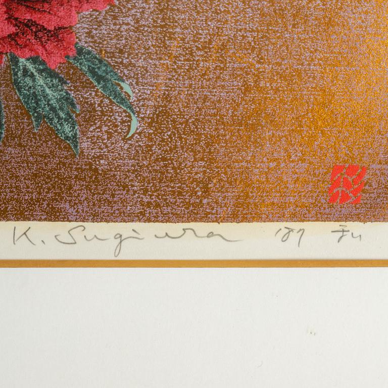 KAZUTOSHI SUGIURA (1938-), silkscreen på papper, signerad, numrerad 19/100 samt daterad -89.