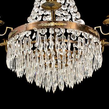 A mid 20th century Gustavian style chandelier.