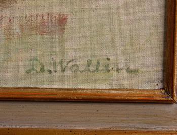 WALLIN, DAVID, olja på pannå, sign.