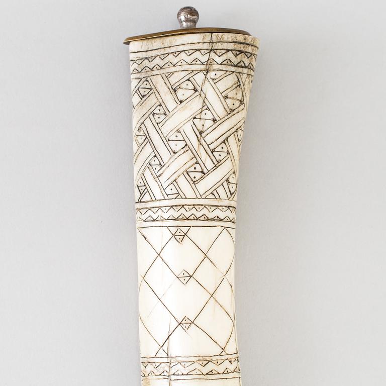 A knife marked Stig Borlind Morjärv 1916.