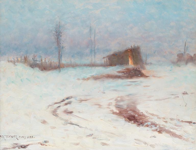 Nils Kreuger, "Utanför barriären", motiv från Paris.