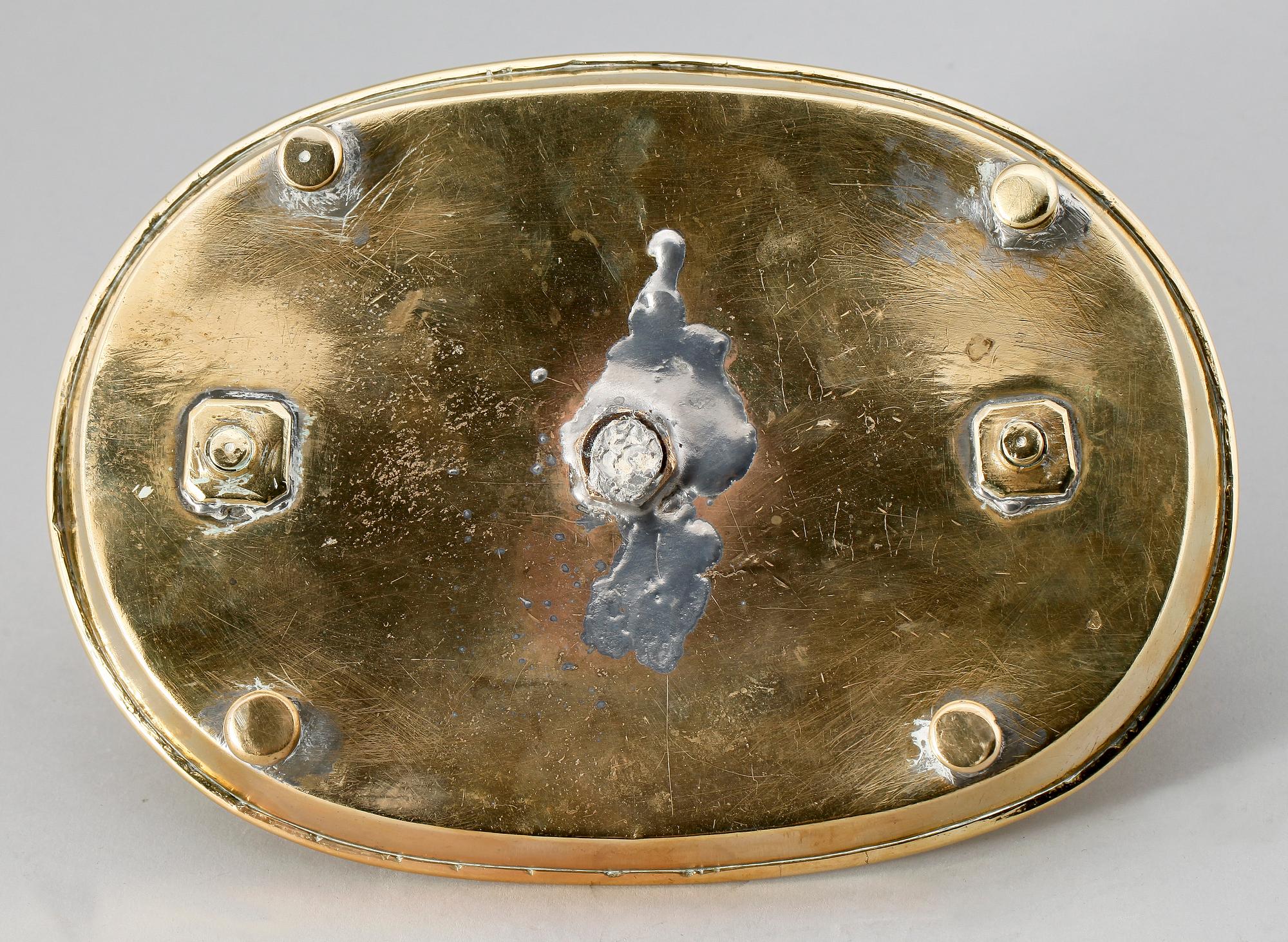 LJUSSTAKE, mässing, 1700/1800-tal.