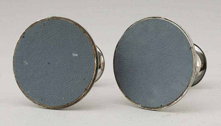 LJUSSTAKAR, 1 par, silver, 1968.