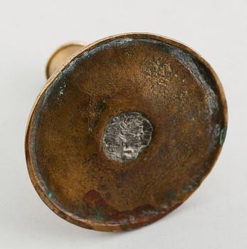 LJUSSTAKE, mässing, barock, 1700-tal.