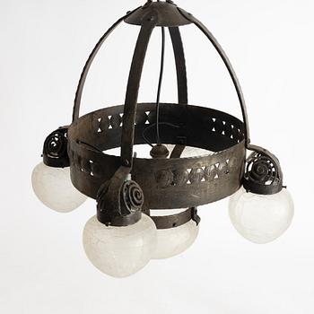 Arvid Böhlmarks Lampfabrik, a ceiling lamp model "5345", Stockholm, 1910s.