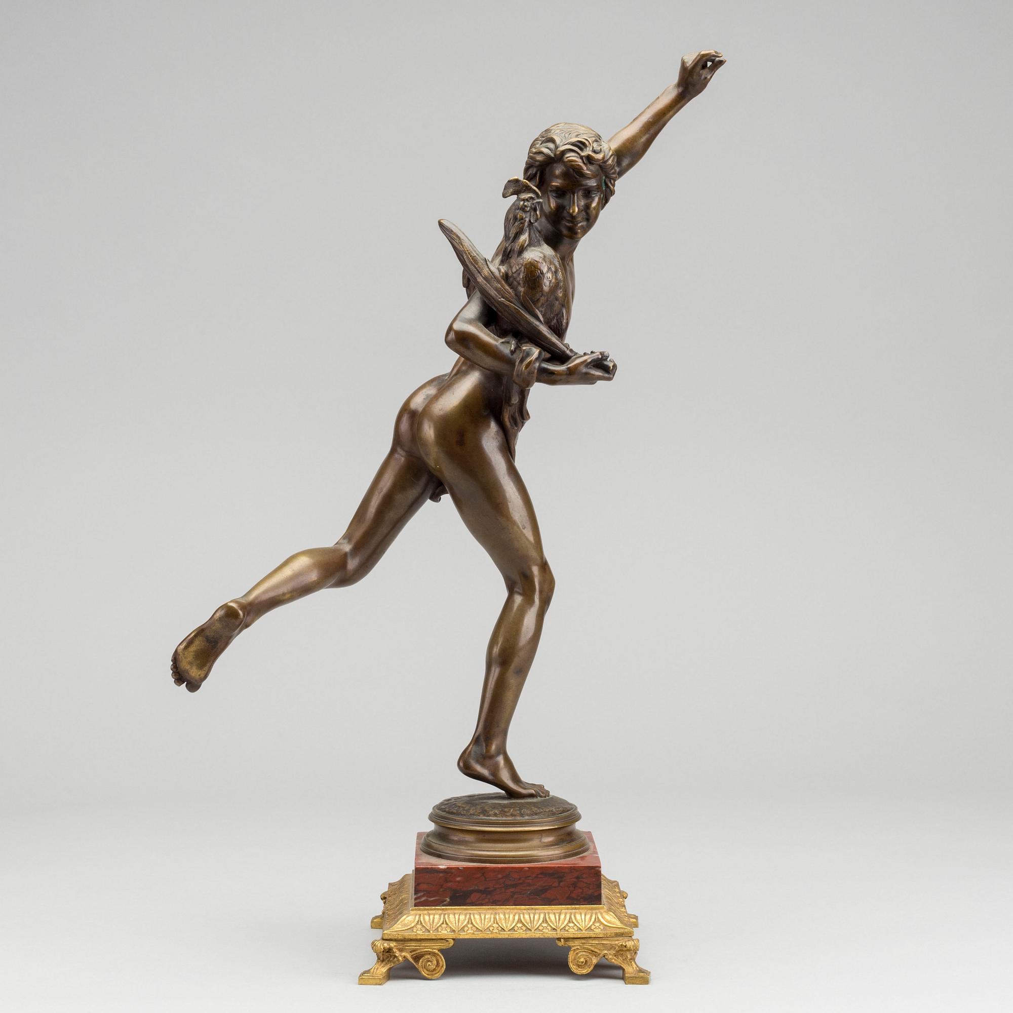 ALEXANDRE FALGUIÈRE, bronze, sculpture, signed.
