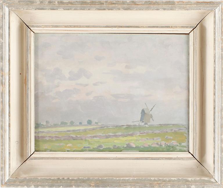 ARTHUR PERCY, olja på pannå, signerad.