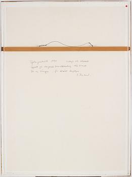 ERLAND BRAND, collage and watercolor, signed and dated 1990.