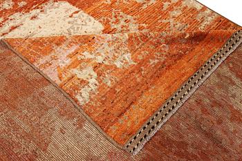 A Moroccan carpet with modern design, c. 297 x 249 cm.