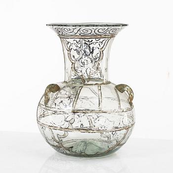 A glass vase, Ottoman cultural area.