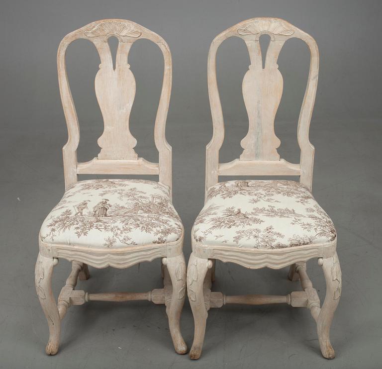 STOLAR, ett par, rokoko, 1700-tal.