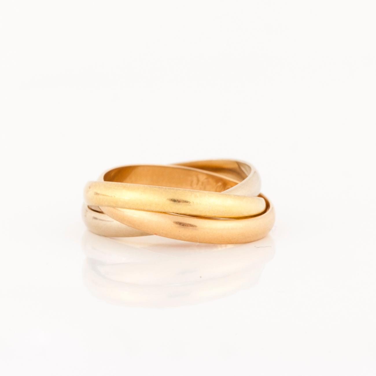 RING, 18K guld, trefärgsguld, Cartier Trinity, vikt 4,8 g.