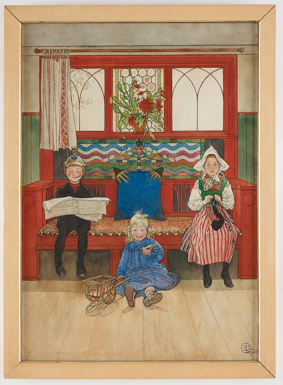 Carl Larsson, "Pappa och mamma och barn".