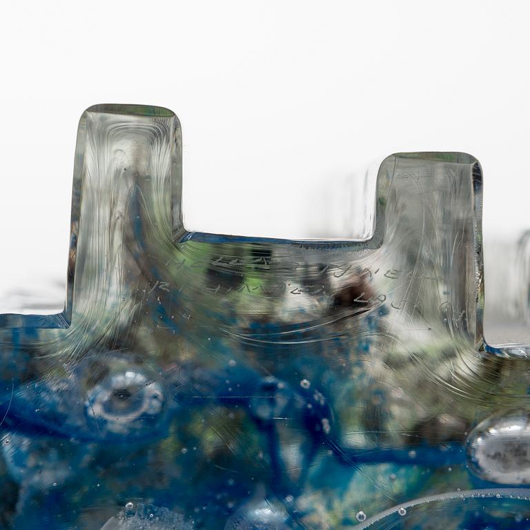 HELENA TYNELL, a 'Forest' sculpture signed Helena Tynell Riihimäen Lasi Oy.