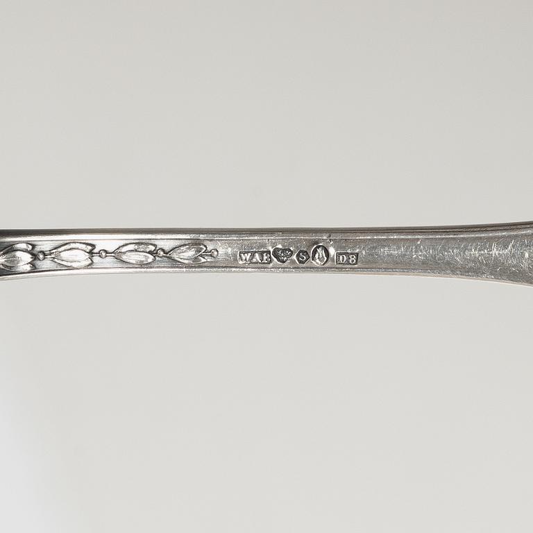 W.A. Bolin, Bestickuppsättning, 65 delar, silver, modell F, Stockholm, bl a 1926.