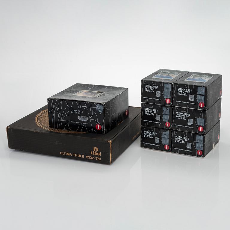 Tapio Wirkkala, an 'Ultima Thule' 14-piece glassware set for Iittala. Designed in 1968.