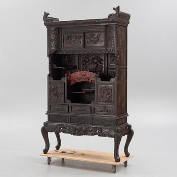 A Japanese wooden cabinet, first part of the 20th century.