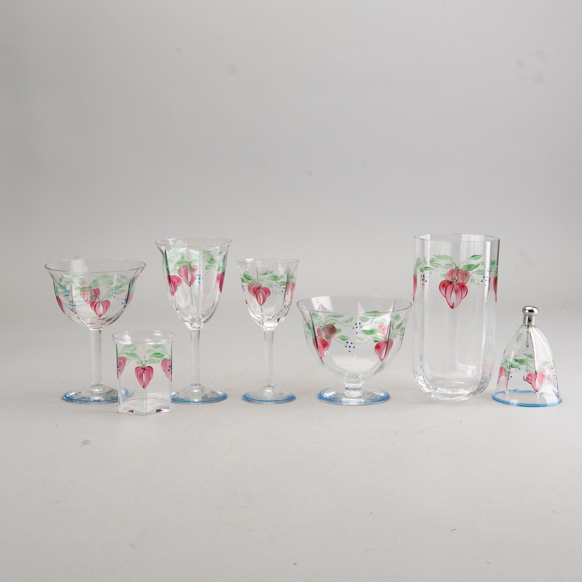 GLASSERVIS, 32 delar, "Maja" Eva Englund, Orrefors.