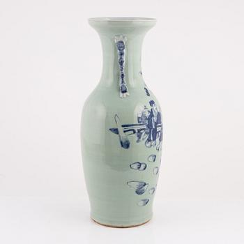 Golvvas, Kina, porslin, Qingdynastin, sent 1800-tal.