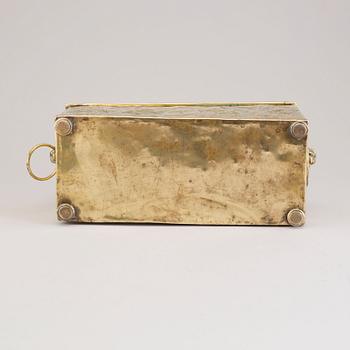 A 18th century brass jardiniere.
