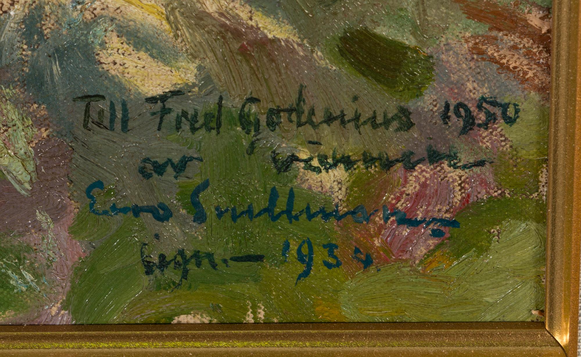 EERO SNELLMAN, olja på duk, signerad och daterad 1934, med dedikation.