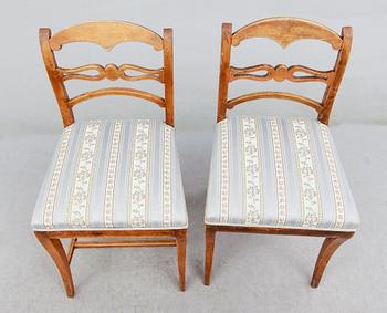 STOLAR, 2 st, biedermeier, 1800-talets mitt.